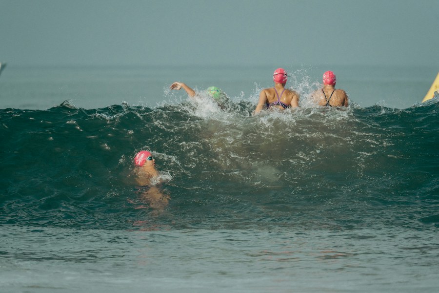 Swimmers in open water